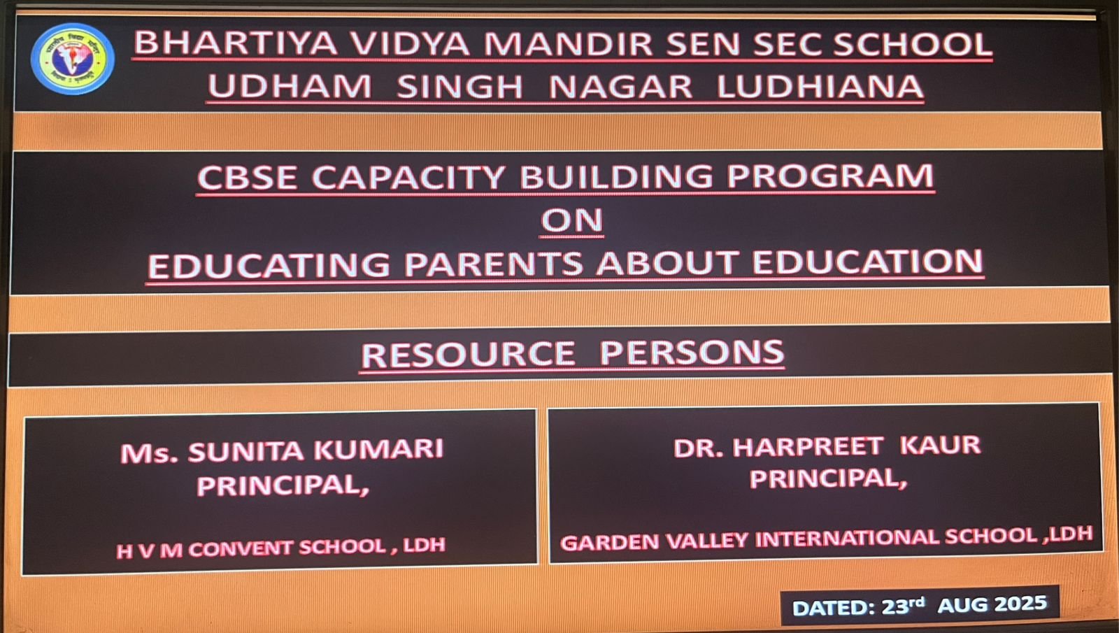 Capacity Building Program 2025 Educating Parents